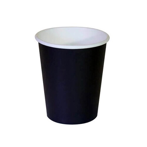 Set pahare din carton, 235ml, 8oz negru, 50 buc